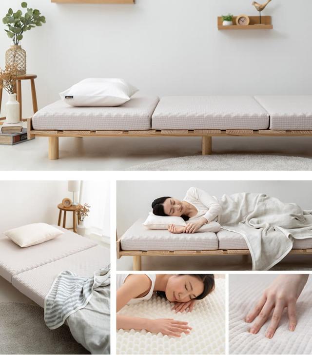 エムールサポートマットレス 高反発 マットレス シングル セミダブル ダブル クイーン 三つ折り 極厚 10cm 体圧分散