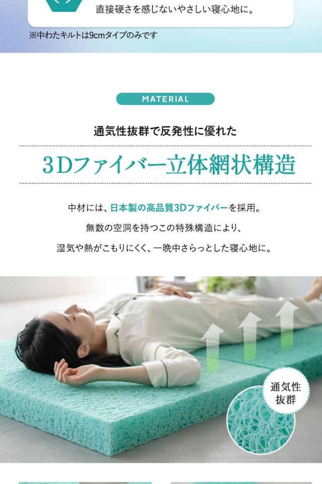 スカイブリージー マットレス 抗ウィルス 折りたたみ 3Dファイバー SKY BREEZY