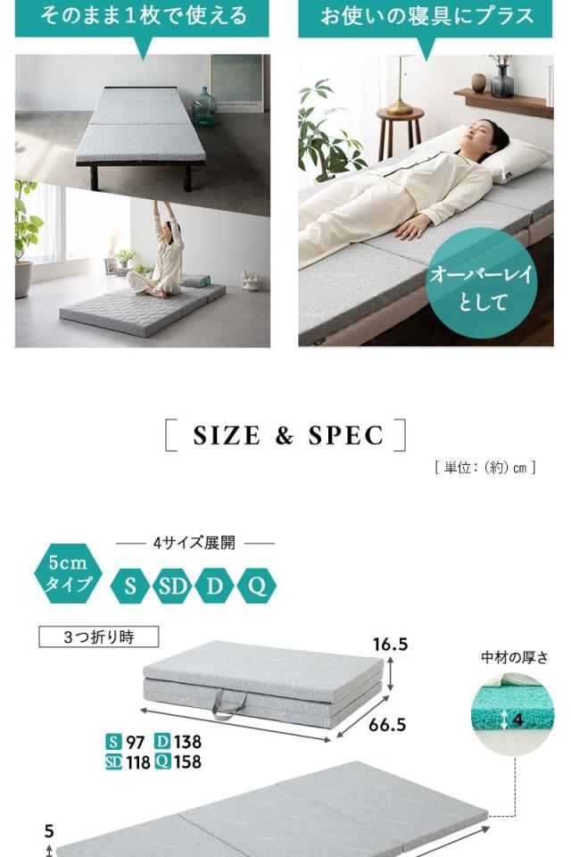 スカイブリージー マットレス 抗ウィルス 折りたたみ 3Dファイバー SKY BREEZY