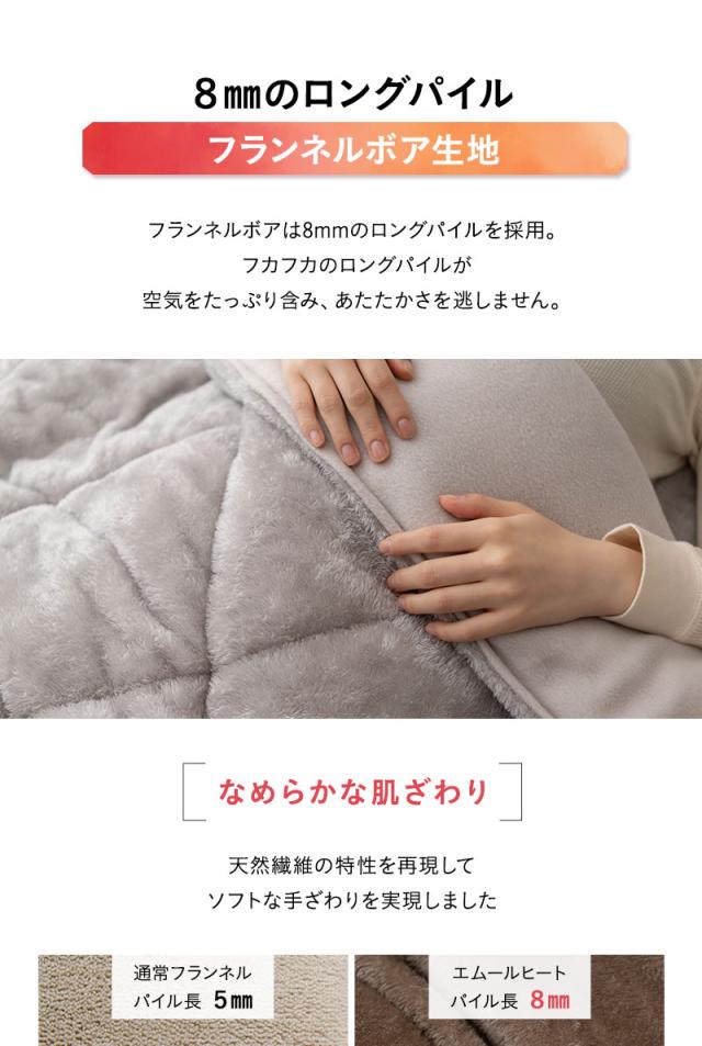 発熱わた入り 掛け布団 シングル シンサレート 極暖 +2℃ 吸湿発熱 エムールヒート