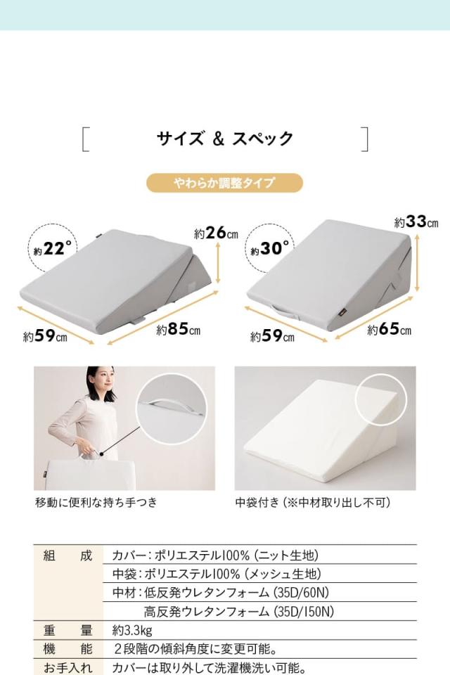 傾斜枕 足枕 背あて 姿勢安定 体位変換 体位保持 床ずれ防止 介護 リハビリ 高齢者