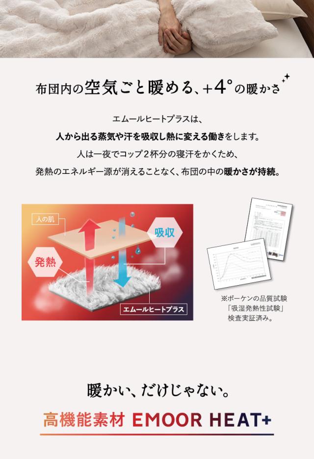 バーにもなる6層毛布 ブランケット 布団カバー シングル ウルトラ極暖 +4℃ ふわふわ ラビットファー あったか 冬用 防寒 HEAT plus