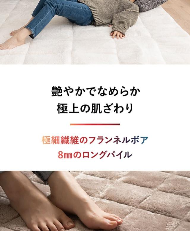 ラグ カーペット 絨毯 190×240cm 長方形 約3畳 極暖 +4℃ 吸湿発熱 ヒートプラス