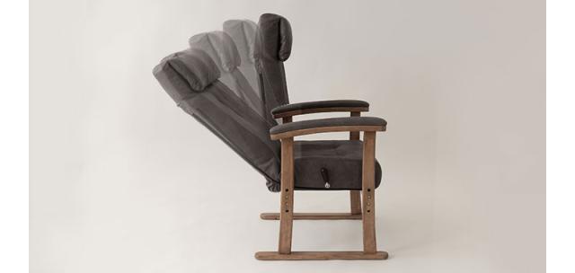 高座椅子 リクライニングチェア LEON れおん プレミアムタイプ 角度調節 高さ調節 一人用 疲れにくい 腰痛対策