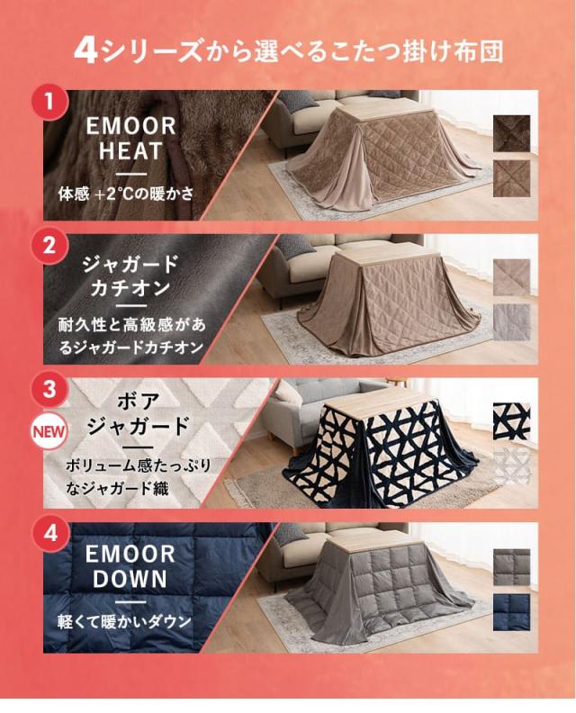 こたつセット こたつ2点セット ハイタイプ 幅80cm 長方形 省スペース こたつ 掛け布団 布団 テーブル やぐら 机 DIVANO