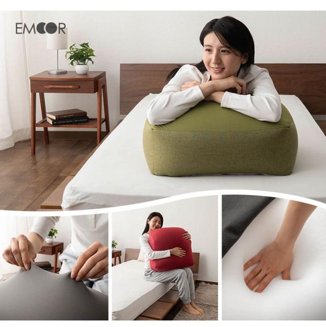 ふくらはぎを支える枕 脚全体用 フットピロー ひざ下枕 足枕 ビーズクッション