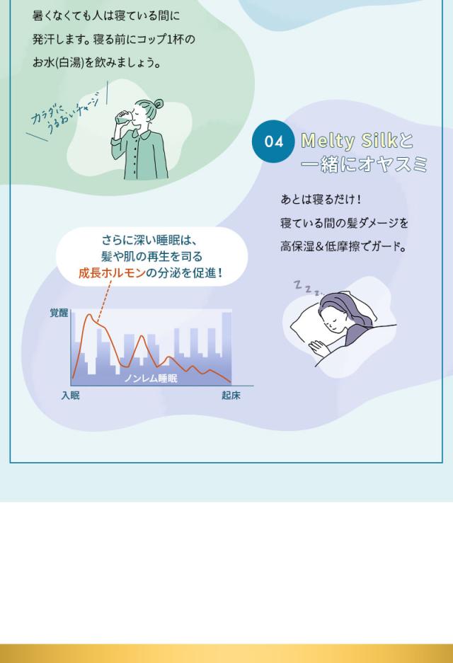 天然シルク100％ 枕カバー 43×63cm 美髪 艶髪 美肌 Melty Silk