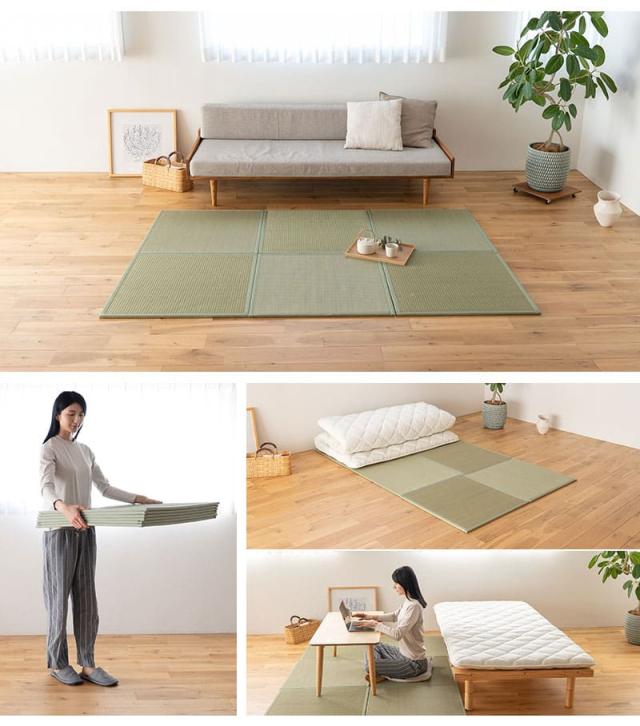 畳マット 幅70cm 正方形 4枚セット 6枚セット 天然い草 消臭 調湿 防カビ