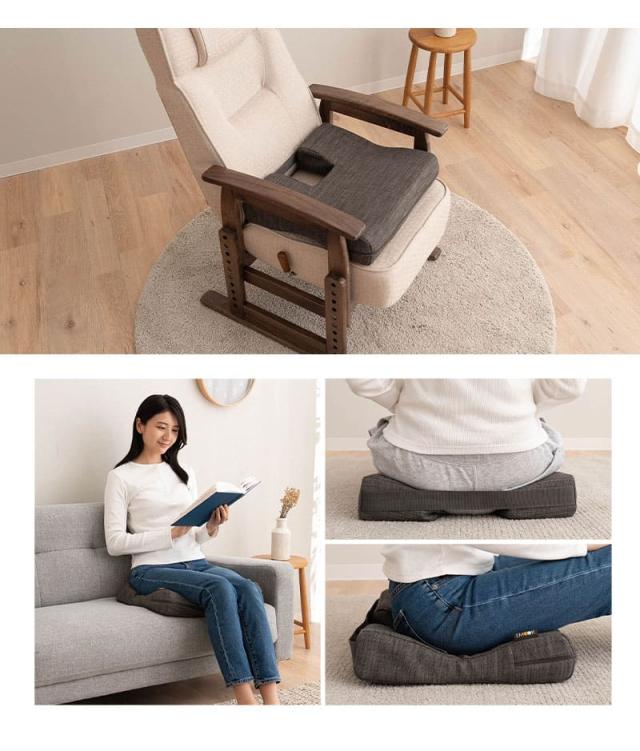 プレッシャーフリークッション 座布団 低反発 姿勢 骨盤 サポート 椅子 チェア