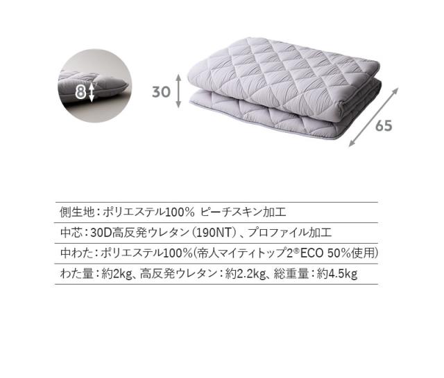 敷き布団 シングル 高反発ウレタン 抗菌 防臭 防ダニ エムールの日本製布団