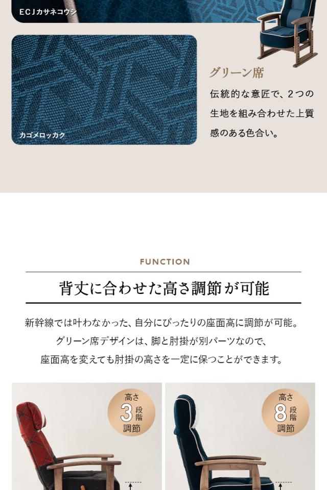 JR東日本コラボ 北陸新幹線 E7系 リクライニングチェア 高座椅子 普通席 グリーン席