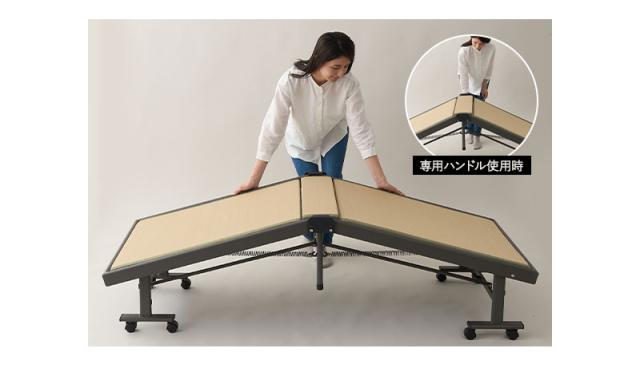 折りたたみベッド 畳ベッド 幅70cm 小ぶり 指はさみ防止 完成品