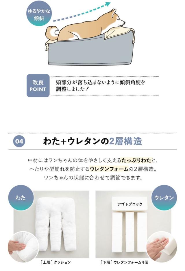 介護用ドッグベッド 防水カバー付き E字形状 姿勢維持 床ずれ防止 誤嚥防止 負担軽減
