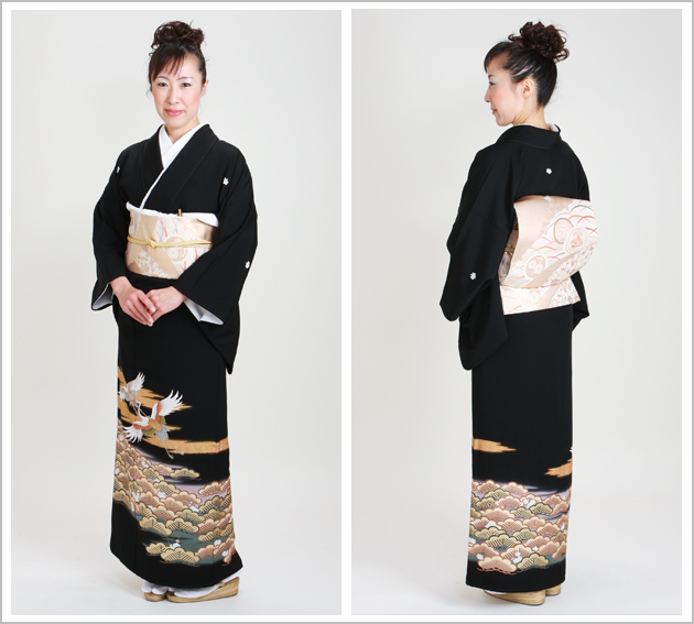 留袖 レンタル 大きいサイズ NT-L826 黒留袖フルセット 結婚式 50代 60