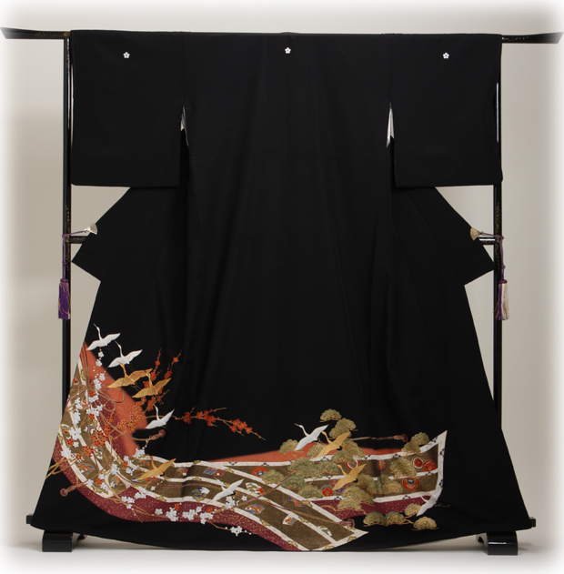 留袖 レンタル 大きいサイズ NT-L744 黒留袖フルセット 結婚式 50代 60