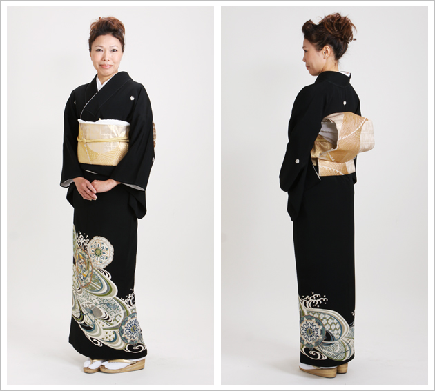 留袖 レンタル 小柄な方 NT-163 黒留袖フルセット 結婚式 60代 70代