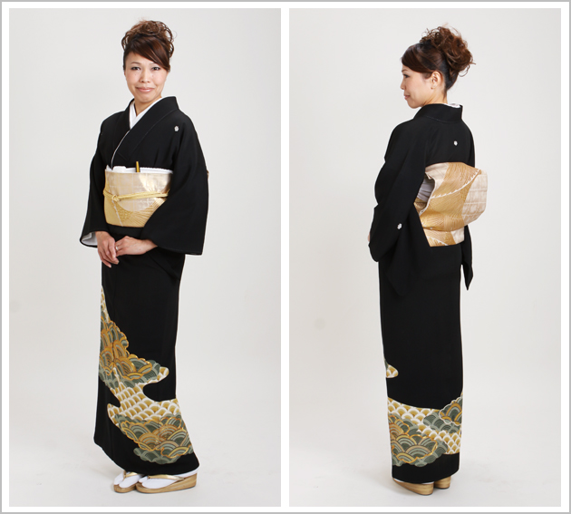 留袖 レンタル 小柄な方 NT-167 黒留袖フルセット 結婚式 60代 70代