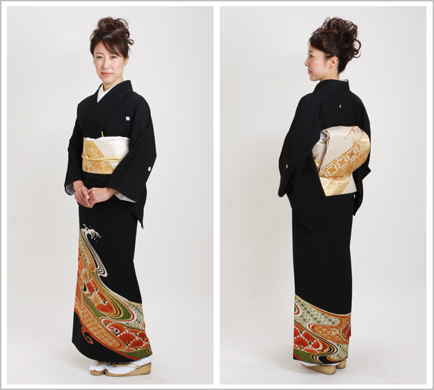 留袖 レンタル 大きいサイズ NT-L710 黒留袖フルセット 結婚式 40代 50代 送料無料 留袖 レンタル 大きいサイズ NT-L710 黒留袖フルセット 結婚式 40代 50