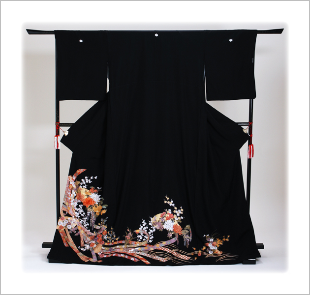 留袖 レンタル 大きいサイズ NT-L886 黒留袖フルセット 結婚式 40代 50