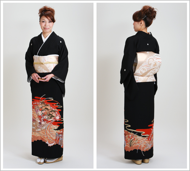 留袖 レンタル NT-390 黒留袖フルセット 結婚式 20代 30代 40代 送料無料 留袖 レンタル NT-390 黒留袖フルセット 結婚式 20代 30代 40代 送料