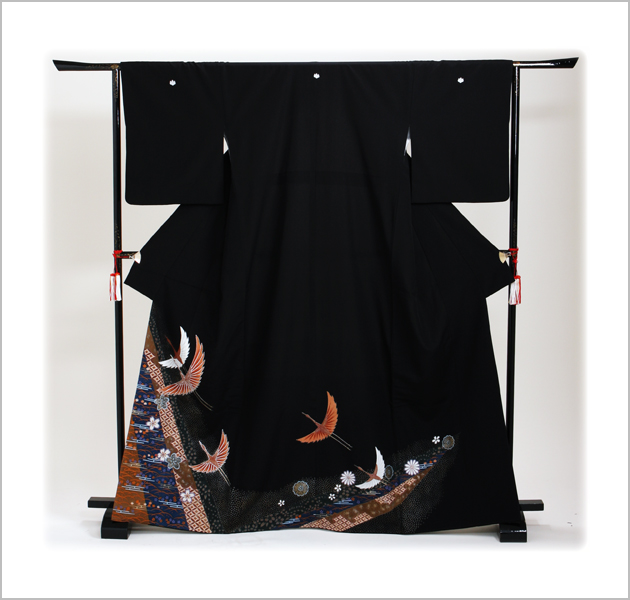 留袖 レンタル NT-736 黒留袖フルセット 結婚式 50代 60代 送料無料の