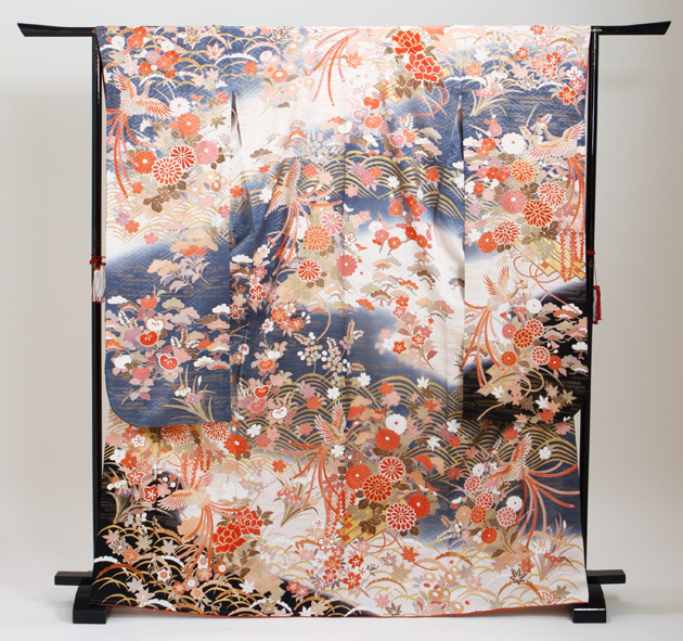 成人式 1月使用 振袖 レンタル 黒・白色 鳳凰に四季花 NT-138-sei 送料無料 成人式 1月使用 振袖 レンタル 黒・白色 鳳凰に四季花 NT-138-sei 送料