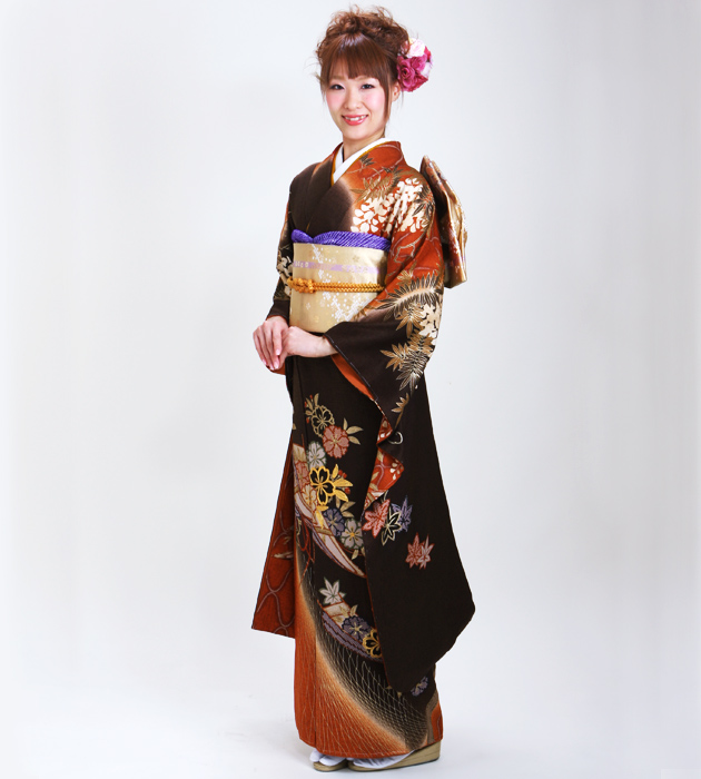 成人式 1月使用 振袖 レンタル 茶色 藤桜 NT-184-sei 送料無料 成人式 1月使用 振袖 レンタル 茶色 藤桜 NT-184-sei 送料無料の通販は