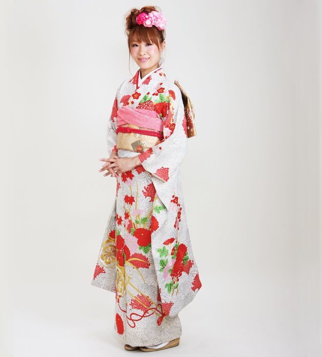 成人式 1月使用 振袖 レンタル 白グレー色 花車 NT-30-sei 送料無料 furisode-602-2.jpg