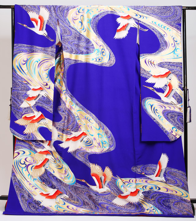 引き振袖レンタル 紫 色振袖 黒引き振袖 NT-78 花嫁 送料無料の通販は