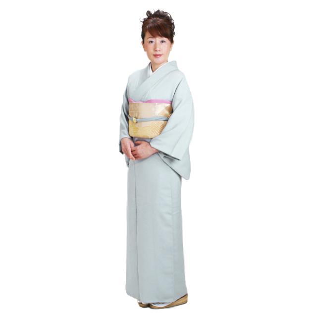 色無地 レンタル 袷 広幅〔10月〜5月向き〕グレー色 一つ紋 お宮参り 送料無料 NT-l108 色無地 レンタル 袷〔10月〜5月向き〕ブルーグレー色 お宮参り 送料