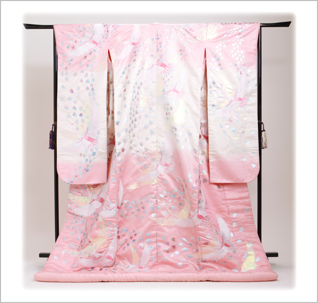 打掛 レンタル 色打掛 ピンク色 鶴 ラメ ハート NT-718 送料無料 打掛 レンタル 色打掛 ピンク色 鶴 ラメ ハート NT-718 送料無料の通販