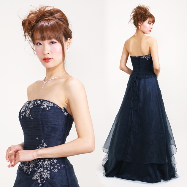 二次会ドレスレンタル 9号-11号 ネイビー Aライン 結婚式 2次会 お呼ばれ 1072 TW97540 送料無料 二次会ドレスレンタル 9号-11号 ネイビー Aライン 結婚式 2次会