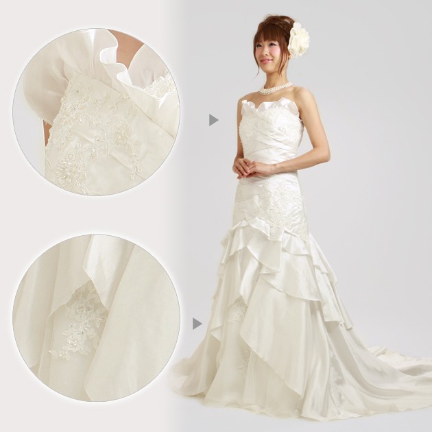 ウェディングドレス レンタル 11号-13号 マーメイドライン
