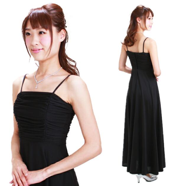 フォーマルドレス レンタル 結婚式 7号 黒 ワンピース a-58 レディース