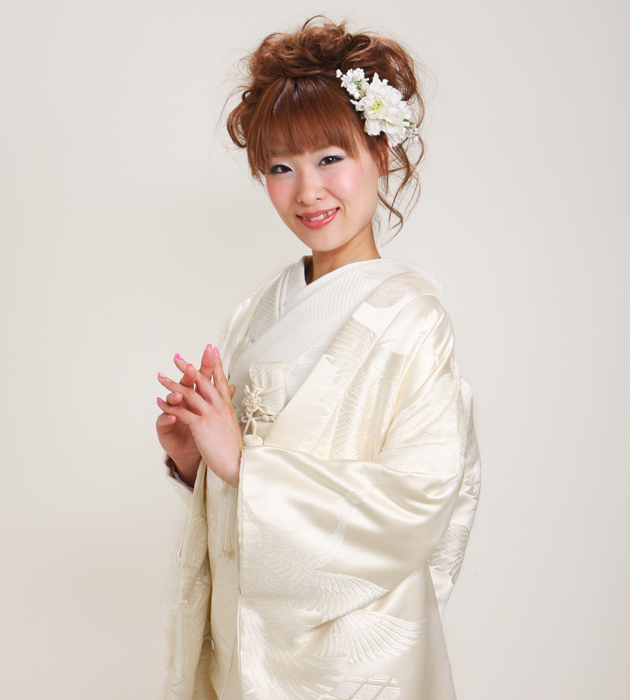 白無垢 レンタル プラチナ瑞鶴の群 NT-180 紋付袴 花嫁衣装 送料無料の