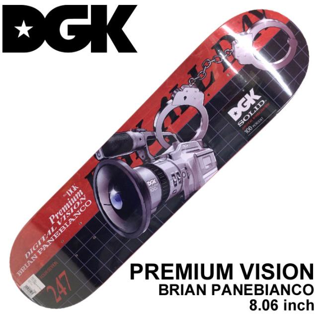 スケート デッキ DGK ディージーケー スケートボード PREMIUM VISION [D-3] 8.06inch BRIAN PANEBIANCO スケボー パーツ SKATE BOARD DECK