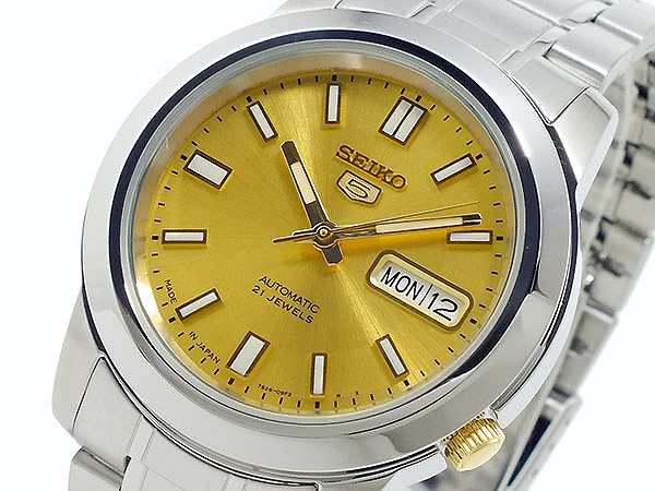 本日限定 腕時計 メンズ セイコー Seiko 自動巻きsnkk13j1 ゴールド セイコー5 5