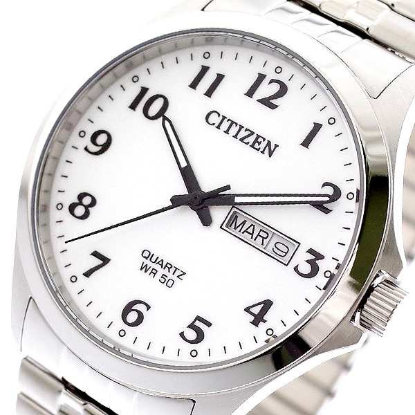 腕時計 メンズ シチズン Citizen Bf5000 94a クォーツ ホワイト シルバー ホワイトの通販はau Pay マーケット Pochitto