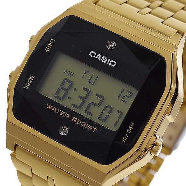 宅送 腕時計 ユニセックス カシオ Casio A159wged 1 クォーツ ブラック ゴールド 新規購入 Olsonesq Com