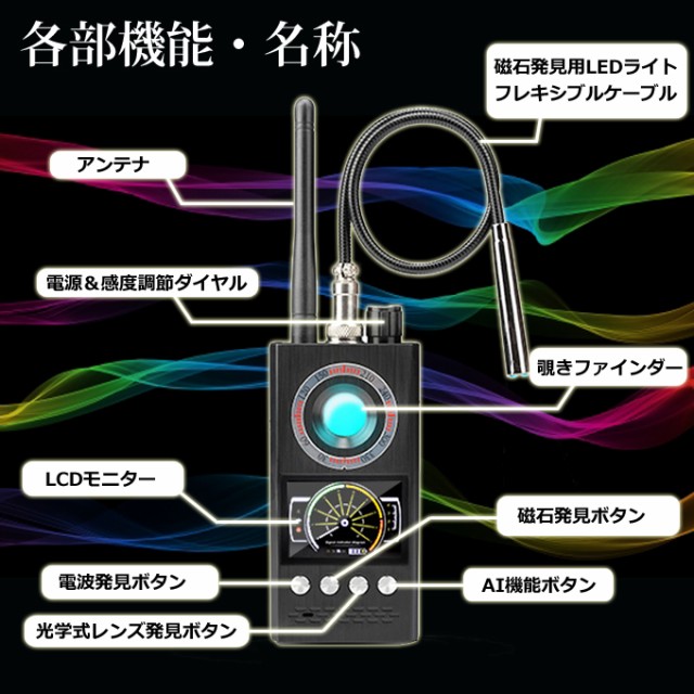 盗聴器・盗撮カメラ・GPS発信機・GPSロガー発見器 電波探知機 磁石発見 ...