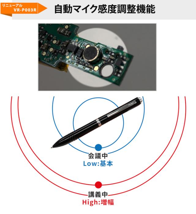 ペン型ボイスレコーダーVR-P003R