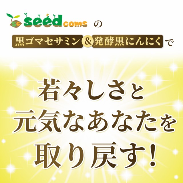 黒ゴマセサミン 発酵黒ニンニク 約3ヵ月分 黒胡麻 胡麻 サプリメント 健康食品 ぽっきりの通販はau PAY マーケット - サプリ専門店シードコムスau  PAY マーケット店