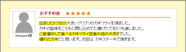 プリップリの大きなかきでお味も抜群