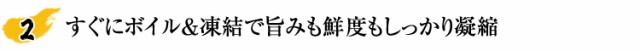 すぐにボイル＆凍結で旨みも鮮度もしっかり凝縮