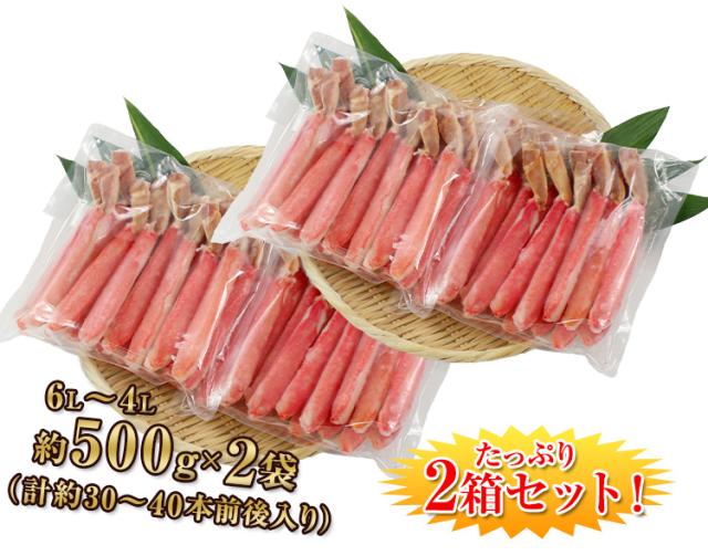 約500g×2袋(計約30〜40本入り)×2箱