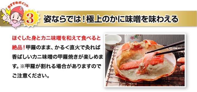 姿ならでは!極上のかに味噌を味わえる