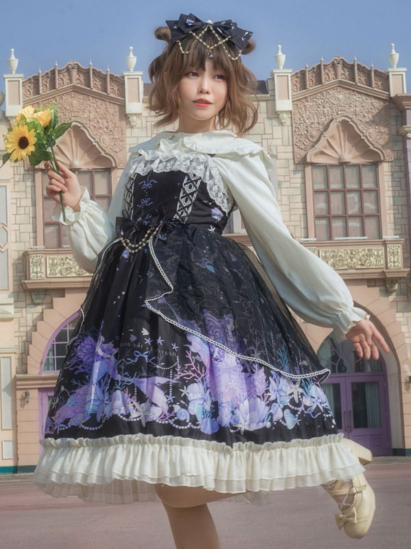 【漁漁】不知意 かわいい ロリータドレス セット 3点 甘ロリ 漁漁】不知意 かわいい ロリータドレス セット 3点 甘ロリ 漁漁