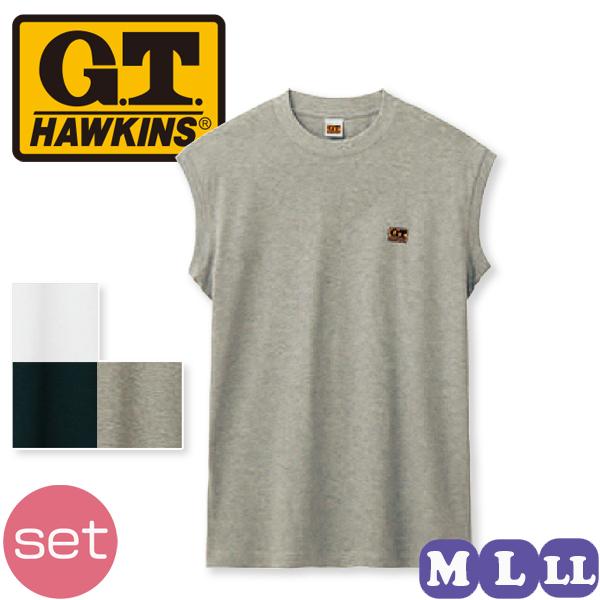 ノースリーブ メンズ 丸首 グンゼ G.T.HAWKINS ホーキンス メンズ サーフシャツ HK2118B 10枚セット M/L/LL