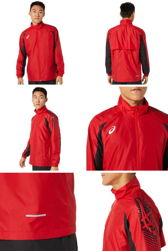 アシックス ウインドブレーカー 上下 メンズ トレーニングウェア 裏