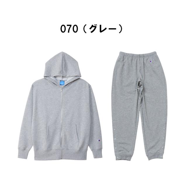 チャンピオン スウェット 上下 メンズ トレーニングウェア フルジップ パーカー C3XS160 C3XS293 パンツ裾ボタン付 上下セット チャンピオン スウェット 上下 メンズ トレーニングウェア フルジップ